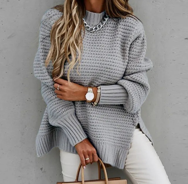 Nimbella 's Casual Losse En Luie Stijl Pullover Ronde Hals Gebreide Trui