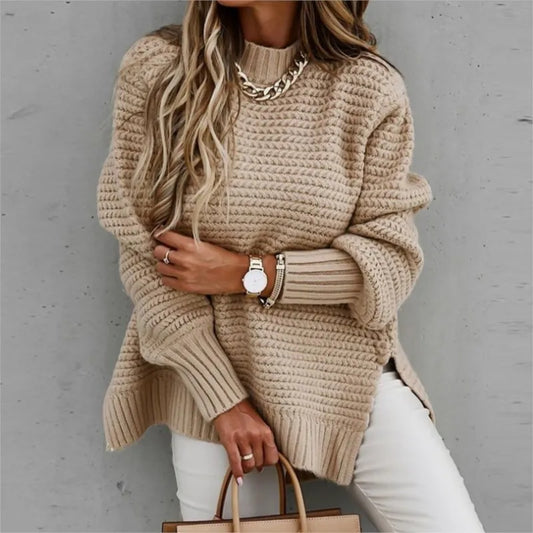 Nimbella 's Casual Losse En Luie Stijl Pullover Ronde Hals Gebreide Trui