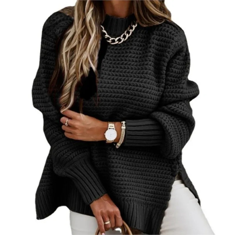 Nimbella 's Casual Losse En Luie Stijl Pullover Ronde Hals Gebreide Trui