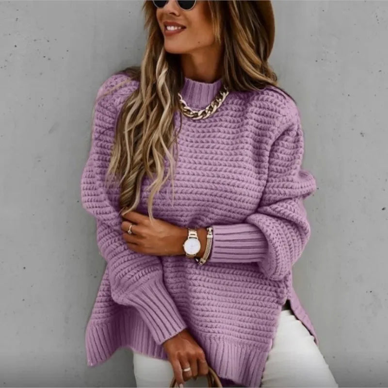 Nimbella 's Casual Losse En Luie Stijl Pullover Ronde Hals Gebreide Trui